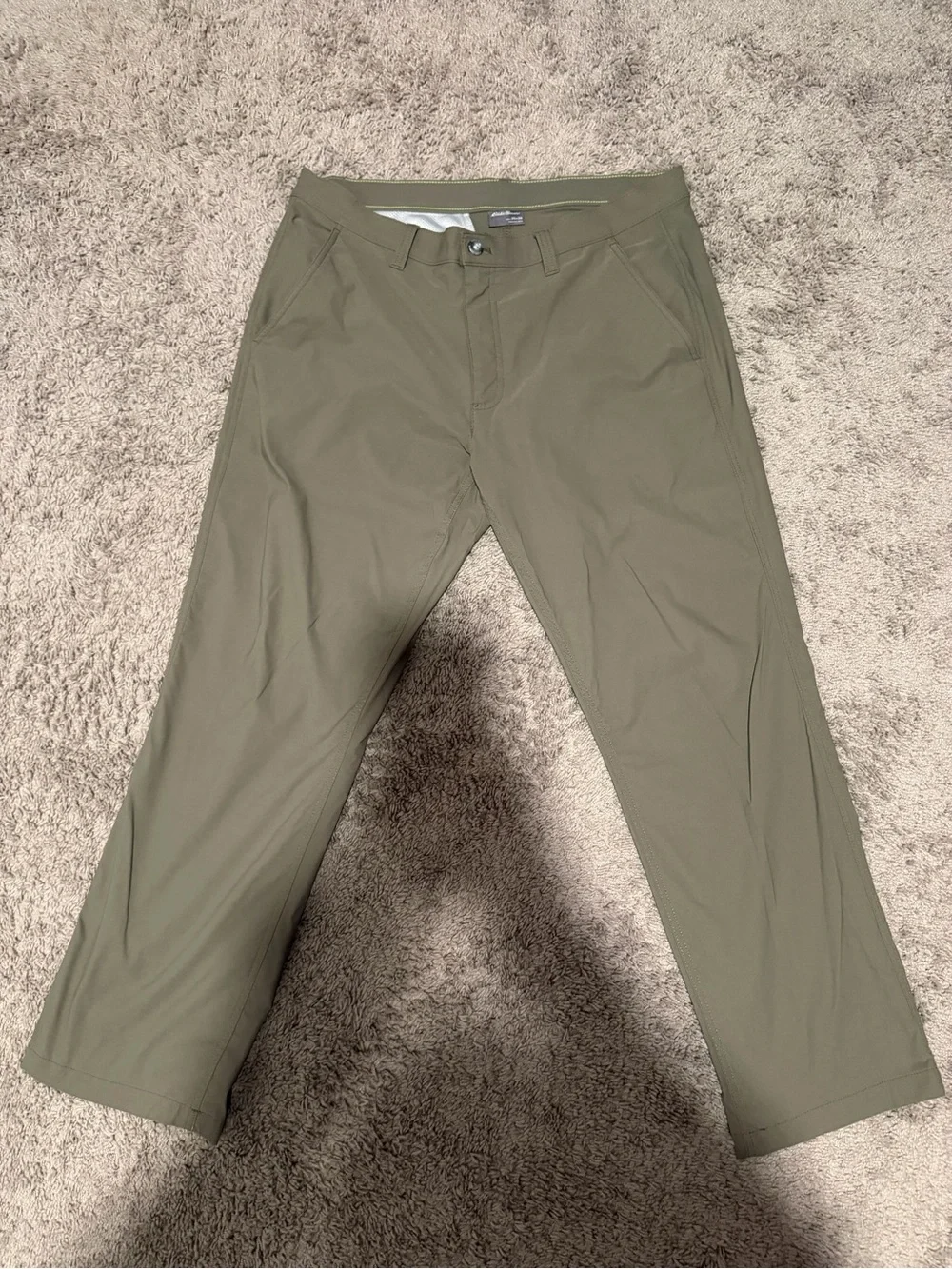 Eddie Bauer Olive Green Stretch Chinos